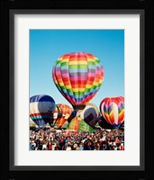 Floating hot air balloons, Albuquerque International Balloon Fiesta, Albuquerque, New Mexico, USA Framed Print