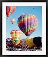 Low angle view of hot air balloons in the sky, Albuquerque International Balloon Fiesta, Albuquerque, New Mexico, USA Fine Art Print