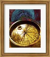 Close-up of an antique compass Fine Art Print