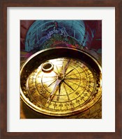Close-up of an antique compass Fine Art Print