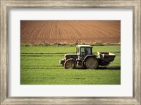 Tractor in a field, Newcastle, Ireland Fine Art Print