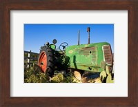 Abandoned tractor in a field, Temecula, Wine Country, California, USA Fine Art Print