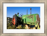 Abandoned tractor in a field, Temecula, Wine Country, California, USA Fine Art Print