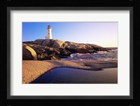 Lighthouse on the coast, Peggy's Cove Lighthouse, Peggy's Cove, Nova Scotia, Canada Fine Art Print