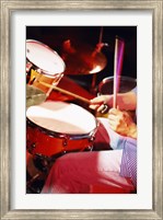 Man playing the drums Fine Art Print