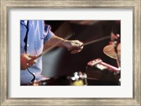 Man playing the drums Fine Art Print