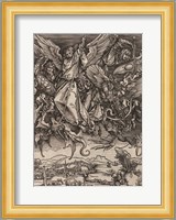 St. Michael Fighting the Dragon by Albrecht Durer, 1498 Fine Art Print