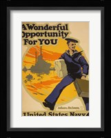 A Wonderful Opportunity for You United States Navy Framed Print