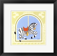 Zebra Carousel Framed Print
