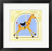 Giraffe Carousel Framed Print