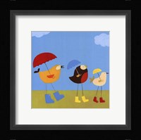 Rainy Day Birds I Framed Print