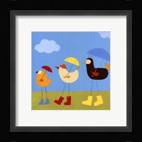 Rainy Day Birds II Framed Print