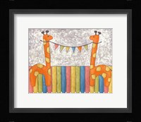 Carnival Giraffes Framed Print