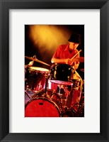 Male drummer playing drums Fine Art Print