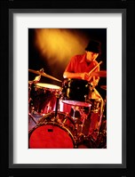 Male drummer playing drums Fine Art Print