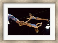 The Flying Redpaths Royal Hanneford Circus mid air Fine Art Print