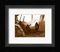 Two American Soldiers Storming a Bunker Fine Art Print