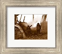 Two American Soldiers Storming a Bunker Fine Art Print