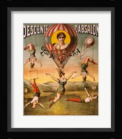 Descente d'Absalon par Miss Stena, Circus Poster, 1890 Fine Art Print