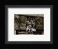 German Soldiers in a Railroad Car on the Way to the Front Fine Art Print