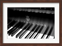 Steinway & Sons, Piano Keys With Modern Logo Fine Art Print