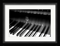Steinway & Sons, Piano Keys With Modern Logo Fine Art Print