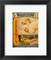 Trapeze Artists, Barnum & Bailey, 1896 Framed Print