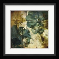 Vintage Teal Blooms I Fine Art Print
