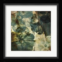Vintage Teal Blooms II Framed Print