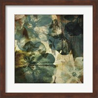 Vintage Teal Blooms II Fine Art Print