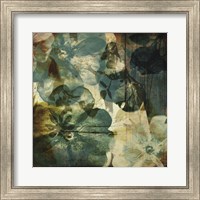 Vintage Teal Blooms II Fine Art Print