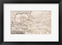 1732 Herman Moll Map of the West Indies, Florida, Mexico, and the Caribbean Fine Art Print