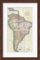 1807 Close up Cary Map of South America Fine Art Print