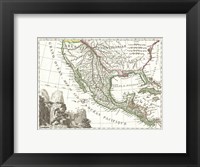 1810 Tardieu Map of Mexico, Texas and California Fine Art Print