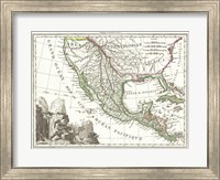 1810 Tardieu Map of Mexico, Texas and California Fine Art Print