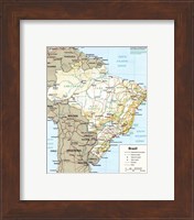 Brazil Map Fine Art Print