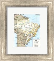 Brazil Map Fine Art Print