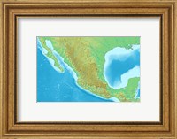 Map of Mexico Demis Fine Art Print