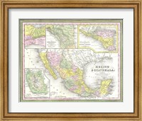 1850 Mitchell Map of Mexico Texas Fine Art Print