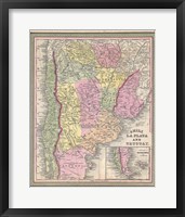 1853 Mitchell Map of Argentina Fine Art Print