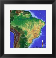 Brasilien Map Fine Art Print