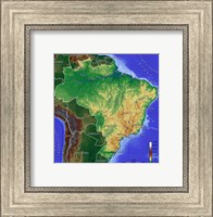 Brasilien Map Fine Art Print