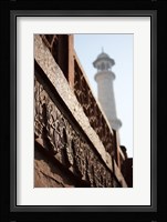 Close up of Carving at the Taj Mahal, Agra, Uttar Pradesh, India Fine Art Print