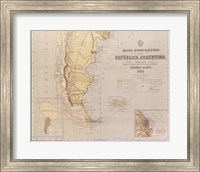 Map of Argentina 1883 Fine Art Print