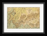 Mapa da Cidade do Rio de Janeiro - 1929 Framed Print