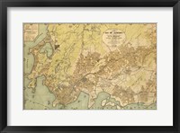 Mapa da Cidade do Rio de Janeiro - 1929 Framed Print