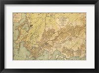 Mapa da Cidade do Rio de Janeiro - 1929 Framed Print