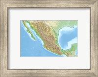 Mexico Relief Location Map Fine Art Print