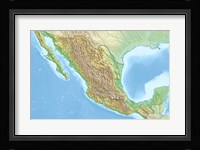 Mexico Relief Location Map Fine Art Print