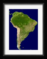 South America - Blue Marble Orthographic Fine Art Print